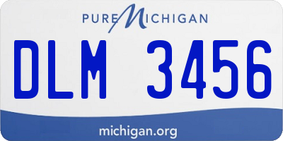 MI license plate DLM3456