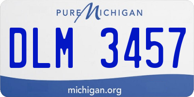 MI license plate DLM3457