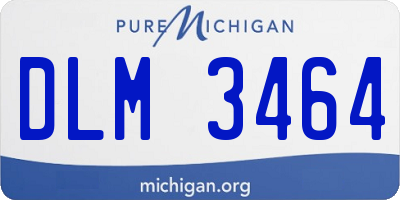 MI license plate DLM3464
