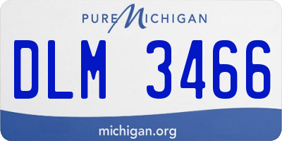 MI license plate DLM3466
