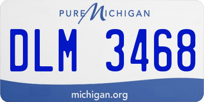 MI license plate DLM3468