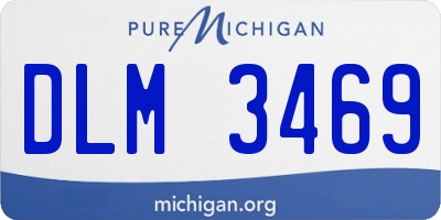 MI license plate DLM3469
