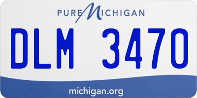 MI license plate DLM3470