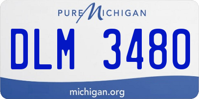 MI license plate DLM3480