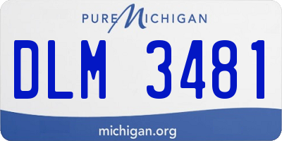 MI license plate DLM3481