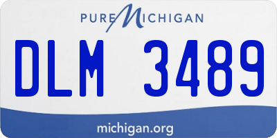 MI license plate DLM3489