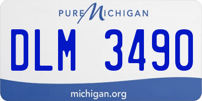 MI license plate DLM3490