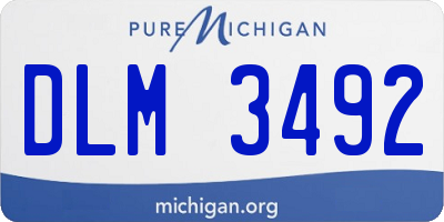 MI license plate DLM3492
