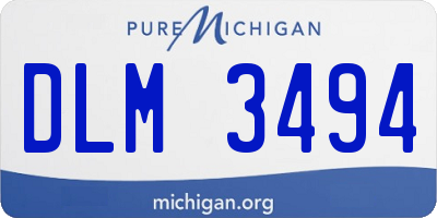 MI license plate DLM3494