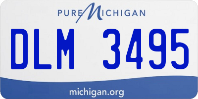 MI license plate DLM3495