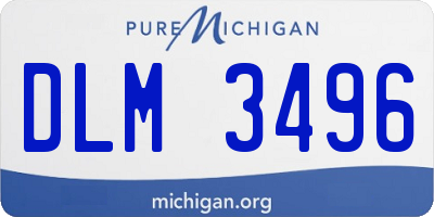 MI license plate DLM3496