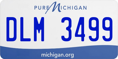 MI license plate DLM3499