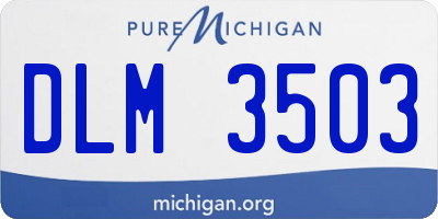 MI license plate DLM3503