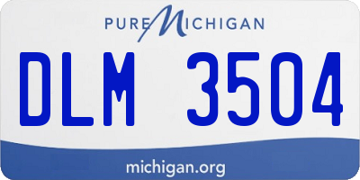MI license plate DLM3504