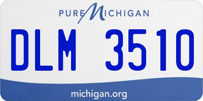 MI license plate DLM3510