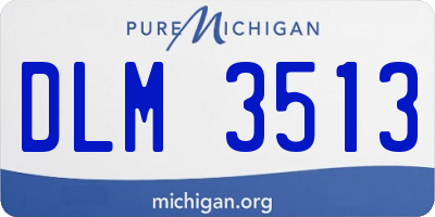 MI license plate DLM3513