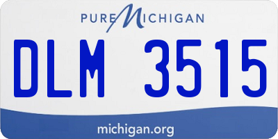 MI license plate DLM3515
