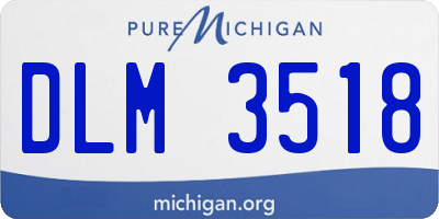 MI license plate DLM3518