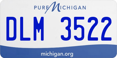 MI license plate DLM3522