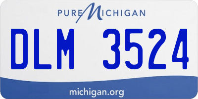 MI license plate DLM3524