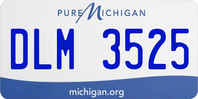 MI license plate DLM3525