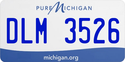 MI license plate DLM3526