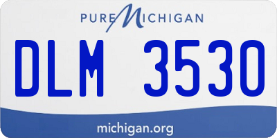 MI license plate DLM3530