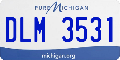 MI license plate DLM3531