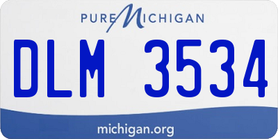 MI license plate DLM3534
