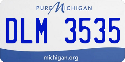 MI license plate DLM3535