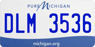 MI license plate DLM3536