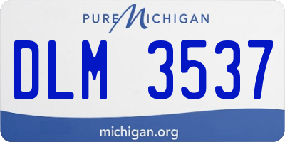 MI license plate DLM3537