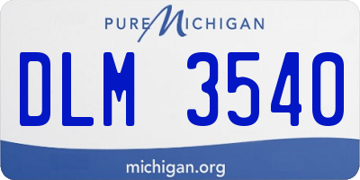 MI license plate DLM3540