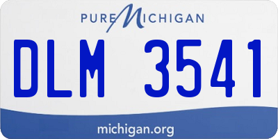 MI license plate DLM3541