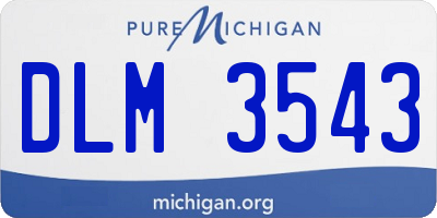 MI license plate DLM3543