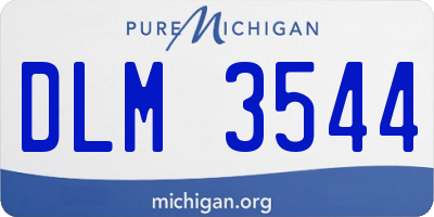 MI license plate DLM3544