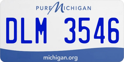MI license plate DLM3546