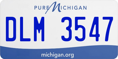MI license plate DLM3547