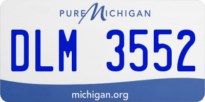MI license plate DLM3552