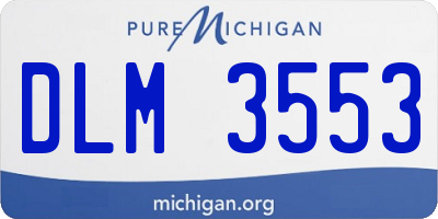 MI license plate DLM3553