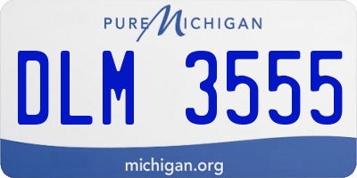 MI license plate DLM3555