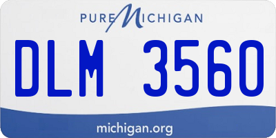 MI license plate DLM3560