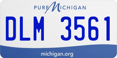 MI license plate DLM3561