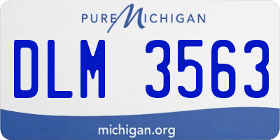 MI license plate DLM3563
