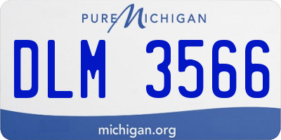 MI license plate DLM3566