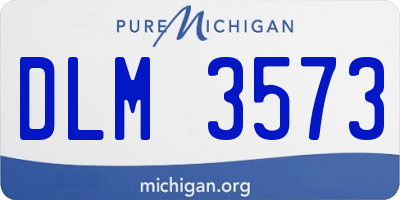 MI license plate DLM3573