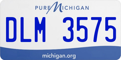 MI license plate DLM3575