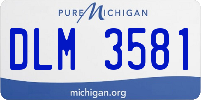 MI license plate DLM3581