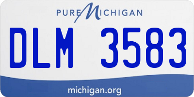 MI license plate DLM3583