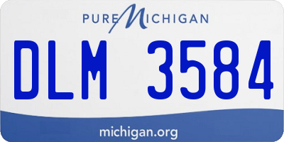 MI license plate DLM3584